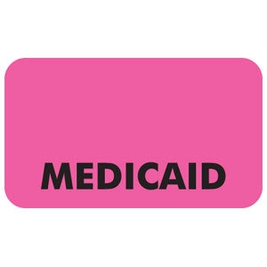 Tabbies Pre-Printed Label Multipurpose Label Medicaid Fluorescent Pink 7/8 X 1-1/2 Inch - AP5240