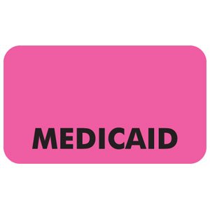 Tabbies - Pre-Printed Label Advisory Label Pink Paper Medicade Black 7/8 X 1-1/2 Inch - MAP5240