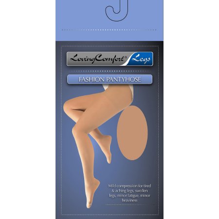 Loving Comfort - Compression Pantyhose Waist High Queen Beige Closed Toe - 1659 BEI Q+