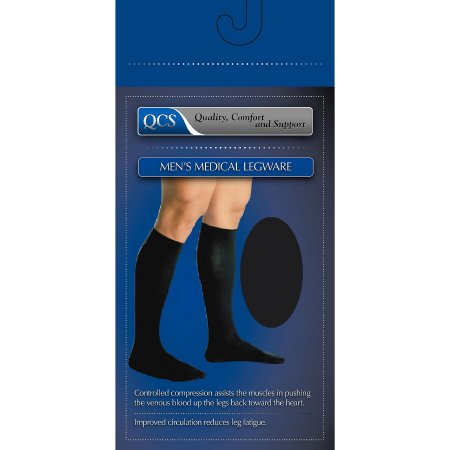 QCS - Compression Socks Knee High Large Brown Closed Toe - 1662 BRO LG