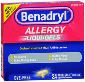 Johnson & Johnson Consumer Benadryl Allergy Relief 25 mg Strength Gelcap 24 per Box - 10312547170212