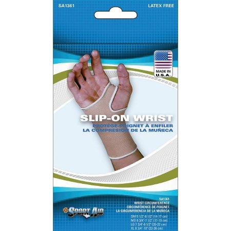 Scott Specialties - Wrist Support Sleeve Cotton Elastic Left or Right Hand Beige Medium - SA1361 BEI MD