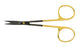 Padgett SuperCut - Iris Scissors 4-1/2 Inch Length Surgical Grade Ceramic Coated Stainless Steel / Tungsten Carbide NonSterile Finger Ring Handle Curved Blade Sharp Tip / Sharp Tip - PM-5SC306CTC