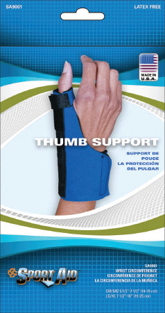 Scott Specialties Thumb Support Neoprene Left or Right Hand Blue Small / Medium - SA9001 BLU S/