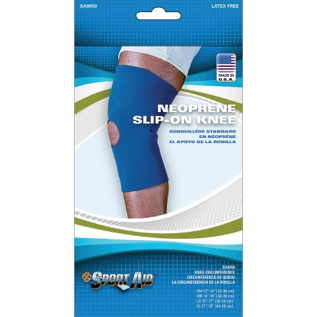 Sport-Aid - Knee Sleeve Small 13 to 14 Inch Knee Circumference 12-1/2 Inch Length Left or Right Knee - SA9050 BLU SM