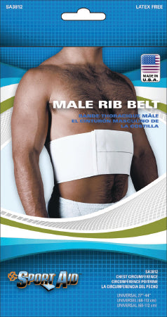 Scott Specialties Sport-Aid Rib Belt One Size Fits Most Hook And Loop Closure 6 Inch Female - SA3813 WHI UNF