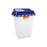 Becton Dickinson BD Pharmaceutical Waste Container 26-1/4 H X 20 W X 14-3/4 D Inch 19 Gallon White Base / Blue Lid Vertical Entry Slide Top - 305328