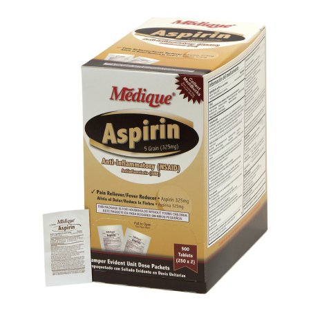 Medique - Pain Relief 325 mg Strength Aspirin Tablet 250 per Box - 11613