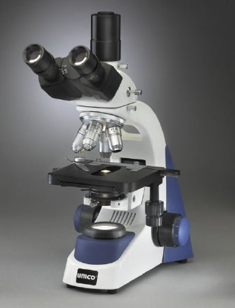 United Products & Instruments G380 Series Medical / Veterinary Practice Microscope Trinocular Achromat 4X, 10X, 40X, 100X Mechanical Stage - G383