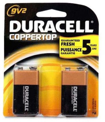 Duracell Coppertop - Alkaline Battery 9V Cell 9V Disposable 2 Pack - MN1604B2Z