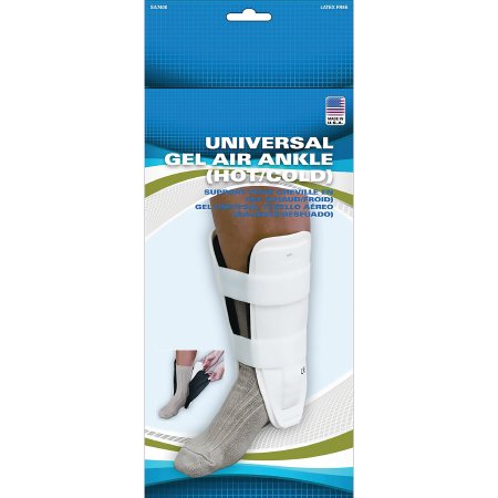 Sport Aid - Gel Air Ankle Support Short, Trainer Hook and Loop Closure Left or Right Foot - SA7400 WHI SH