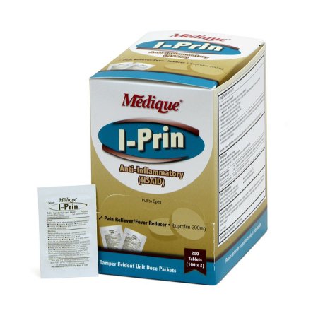 I-Prin - Pain Relief 200 mg Strength Ibuprofen Unit Dose Tablet 100 per Box - 10047