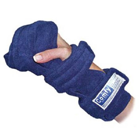 ComfySplints - Hand / Thumb Orthosis Foam / Metal / Terry Cloth Left or Right Hand Navy Blue Small - 563079