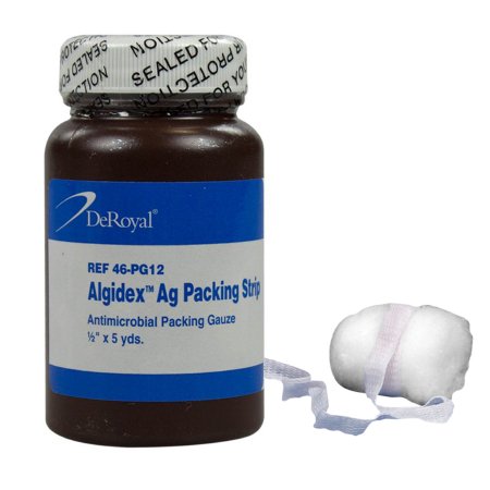 Algidex Ag - Silver Wound Packing Strip 1/2 Inch X 5 Yard Strip Sterile - 46-PG12
