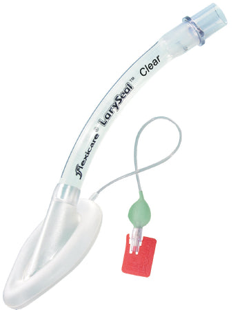Flexicare LarySeal Clear Laryngeal Mask Infant / Pediatric User Size 2 Light Green PVC Sterile Disposable - 038-94-320U