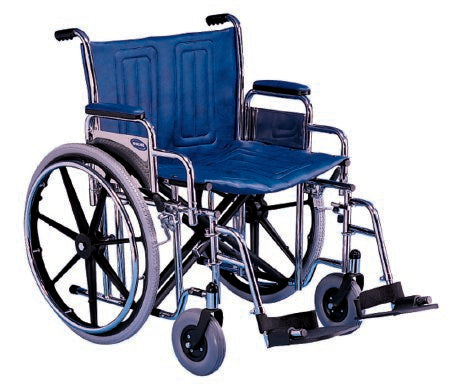Tracer IV - Wheelchair Dual Axle Full Length Arm Footrest Midnight Blue Upholstery 24 Inch Seat Width Adult 350 lbs. Weight Capacity - 1193408