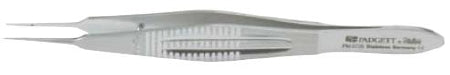 Miltex Padgett Suture Forceps Castroviejo 4-1/4 Inch Surgical Grade Stainless Steel NonSterile NonLocking Wide Thumb Handle Straight 0.5 mm Tips w/1X2 Delicate Teeth and Tying Platform - PM-4908