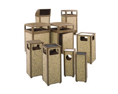 Lagasse Trash Can 48 Gallon Square Brown Plastic - RCPR48HT201PL