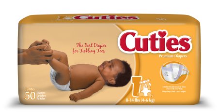First Quality Cuties Baby Diaper Tab Closure Size 1 Disposable Heavy Absorbency - CR1001