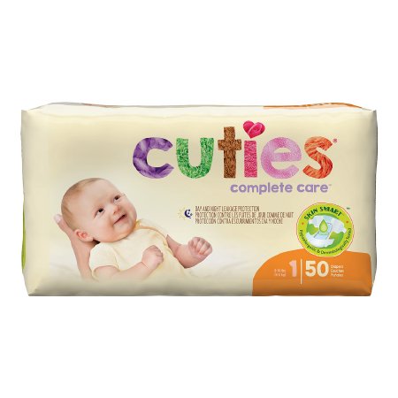 Cuties - Unisex Baby Diaper Size 1 Disposable Heavy Absorbency - CR1001