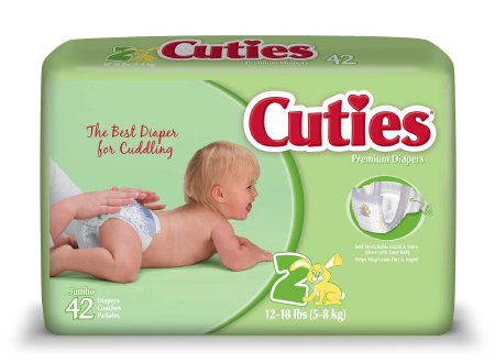 First Quality Cuties Baby Diaper Tab Closure Size 2 Disposable Heavy Absorbency - CR2001
