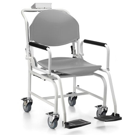 Health O Meter - Chair Scale Digital LCD Display 600 lbs. Capacity Gray AC Adapter / Battery Operated - 594KL