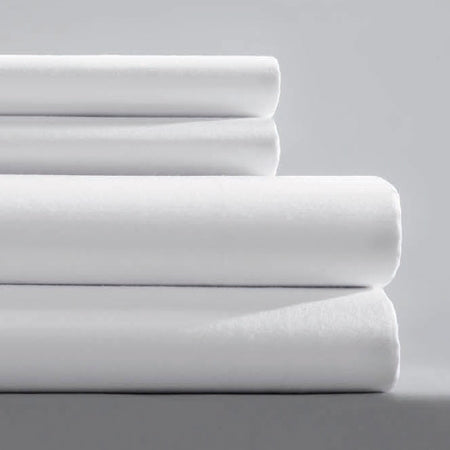 Standard Textile Bed Sheet Fitted 60 X 80 Inch Cotton 60% / Polyester 40% Reusable - 3542100