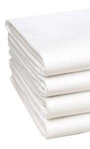 Standard Textile - Bed Sheet Fitted Sheet 38 W X 80 L X 9 D Inch White Cotton 60% / Polyester 40% Reusable - 03547100