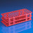 Globe Scientific Test Tube Rack 60 Place 15 mm - 17 mm Red 246 X 105 X 72 mm - 456510