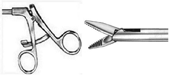 Retchet Handle - Pointed Grasper with Spoon