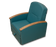 526 Series - Overnight Sleeper Chair Aquamarine Wood, Oak Armrest - 526T19-2