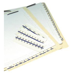 Tabbies 1/2" Numerical Exhibit Index Tab - 5 Pack per Box