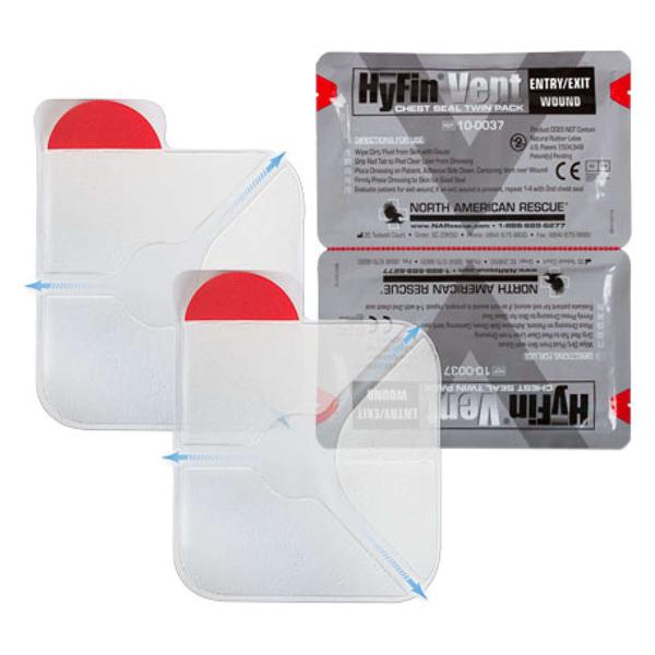 North America Rescue Vent Chest Seal Hyfin 6X6" Clear Ea - 10-0037