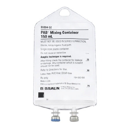 B. Braun PAB Empty Partial Additive Bag 150 mL - S5904-52