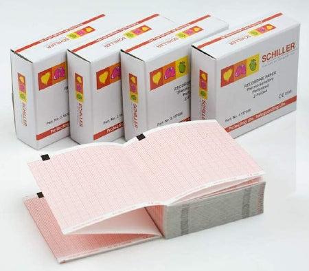 Schiller America ECG Recording Paper Thermal Fan-Fold Red Grid - 2.157026