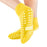 Pillow Paws Risk Alert Terries - Slipper Socks One Size Fits Most Yellow Ankle High - 3922-001
