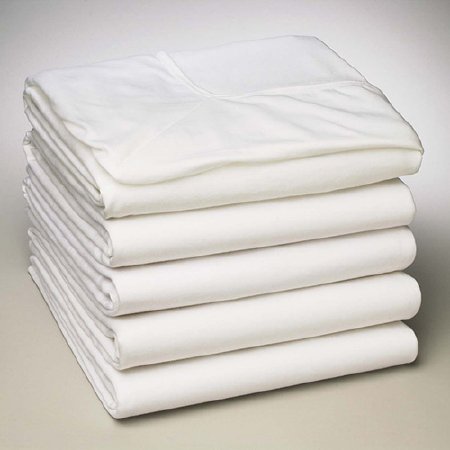 Standard Textile - Bed Sheet Fitted Sheet 36 X 84 X 16 Inch Blue / White Cotton 60% / Polyester 40% Reusable - 07243400