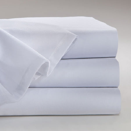 Standard Textile Bed Sheet Flat 66 X 104 Inch White Cotton 100% - 14338300