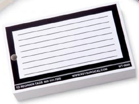 Key Surgical - Instructional Tag Write On Black 3 X 5 Inch 3 X 5 Inch Durable 100 per Case - WT-0009