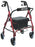 drive - 4 Wheel Rollator Red Adjustable Height / Folding Aluminum Frame - 301PSRN