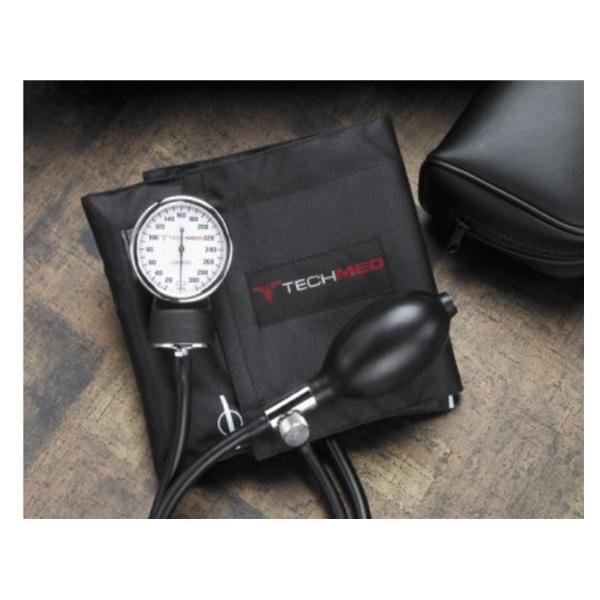 Dukal Corporation Sphygmomanometer Aneroid Tech-Med Deluxe Size 12 Large Adult Arm Black Ea - 2010X
