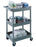 Luxor Utility Cart 18 X 24 X 40.5 Inch 3 Shelves Gray / Red - GYSTC111RD