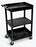 Luxor Utility Cart 18 X 24 X 38 Inch 3 Shelves Black - STC121-B