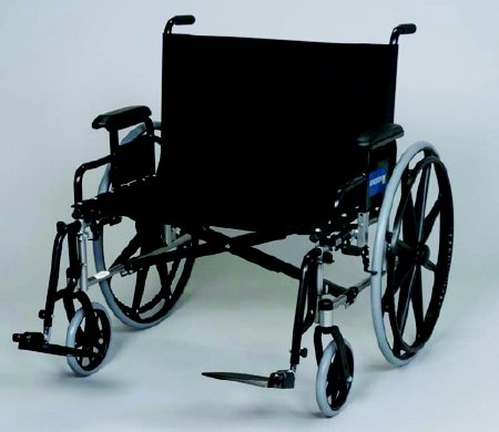 Regency XL 2000 Heavy Duty - Bariatric Reclining Wheelchair Dual Axle Full Length Arm Swing-Away Elevating Legrest Black Upholstery 32 Inch Seat Width Adult 700 lbs. Weight Capacity - 67322050R
