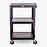 AVJ42 Series - Multimedia Cart 24 W X 18 D X 24 to 42 H Inch Black 24 X 18 Inch Shelf - AVJ42