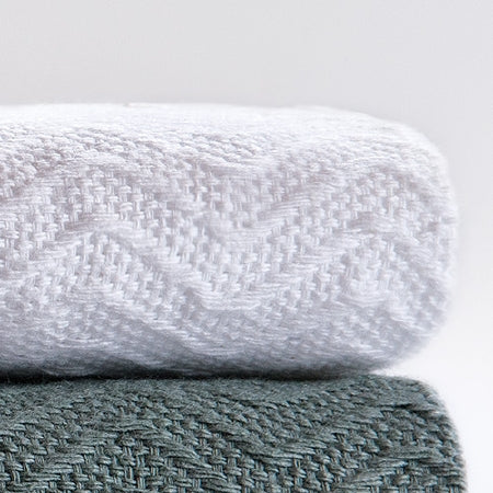 PerVal Heringbone - Thermal Blanket 74 W X 108 L Inch Cotton 50% / Polyester 50% - 78320400