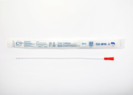 Cure Catheter - Urethral Catheter Straight Tip Uncoated PVC 16 Fr. 16 Inch - M16