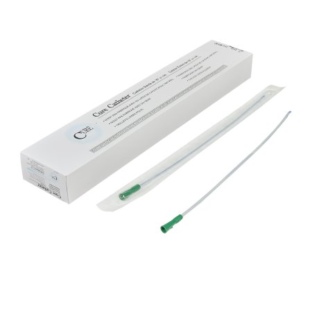 Cure Catheter - Urethral Catheter Coude Tip Uncoated PVC 14 Fr. 16 Inch - M14C