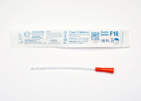 Cure Medical Cure Catheter Urethral Catheter Straight Tip 16 Fr. 6 Inch - F16