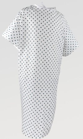 Standard Textile - Patient Exam Gown Large Blue Snowflake Print Print Reusable - 7496A400